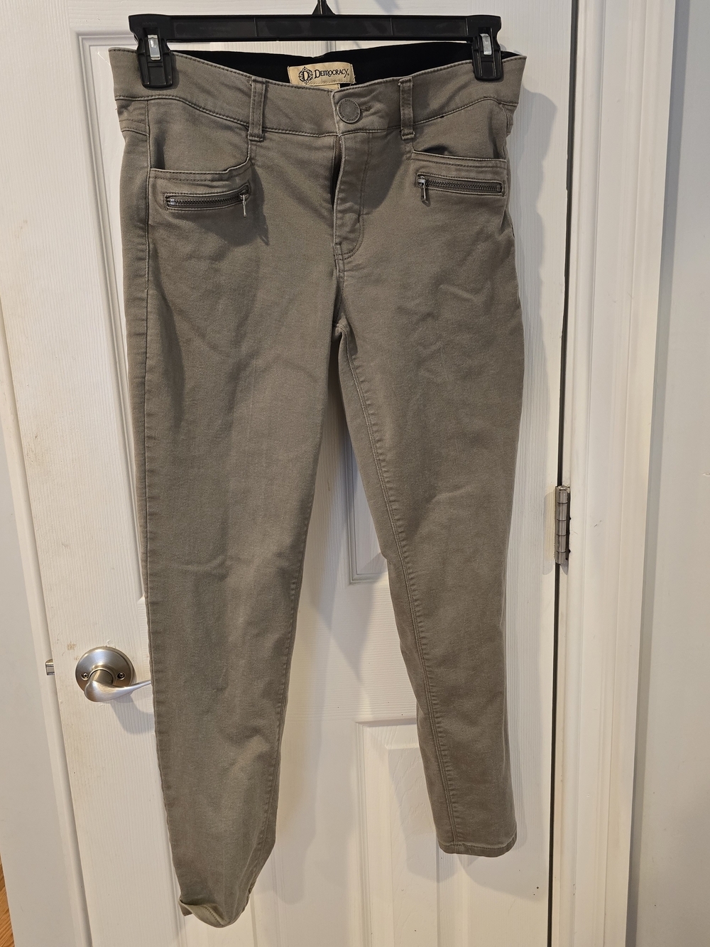 Democracy "Ab"solution Freedom Ankle Skimmer Jeans Skinny Gray 8